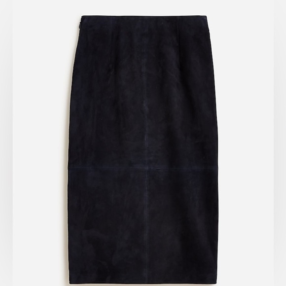 J.Crew Collection suede pencil midi skirt. 100% suede goat leather - Picture 1 of 9